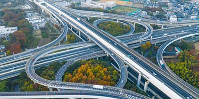 高速道路　空撮